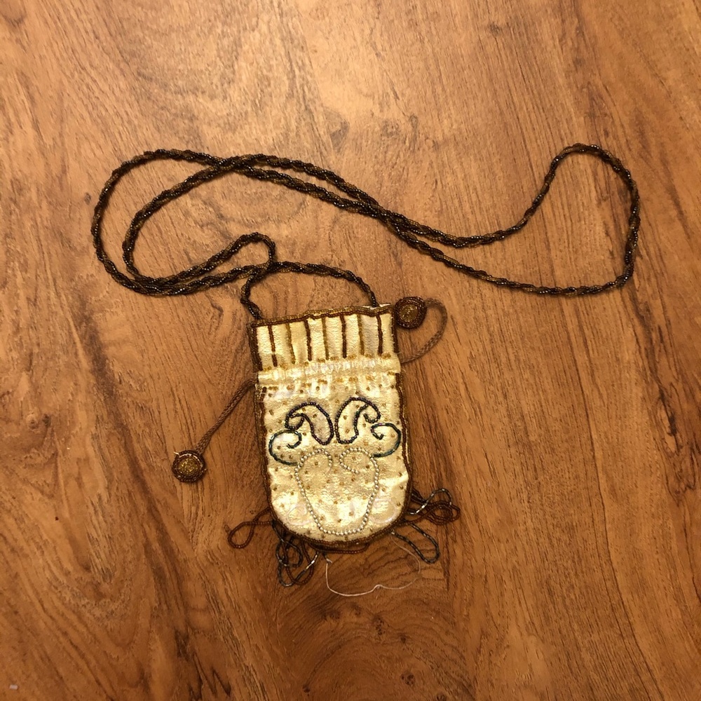 Hand embroidered purse